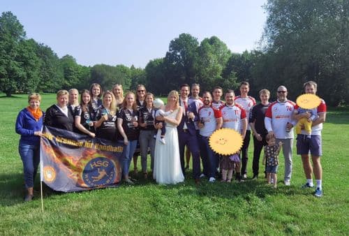 Lisa und David bei Ihrer Hochzeit mit der 1. Damen und 1. Herren